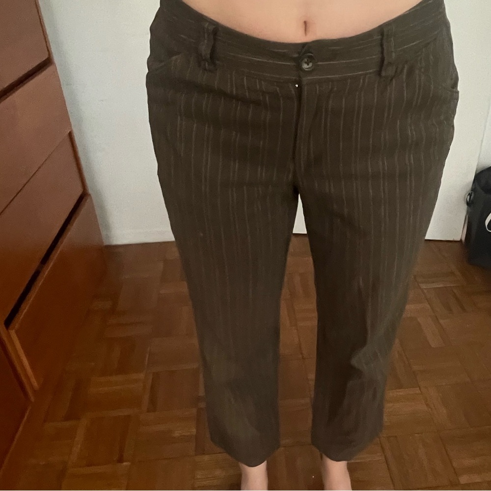 Dockers green pin striped slacks